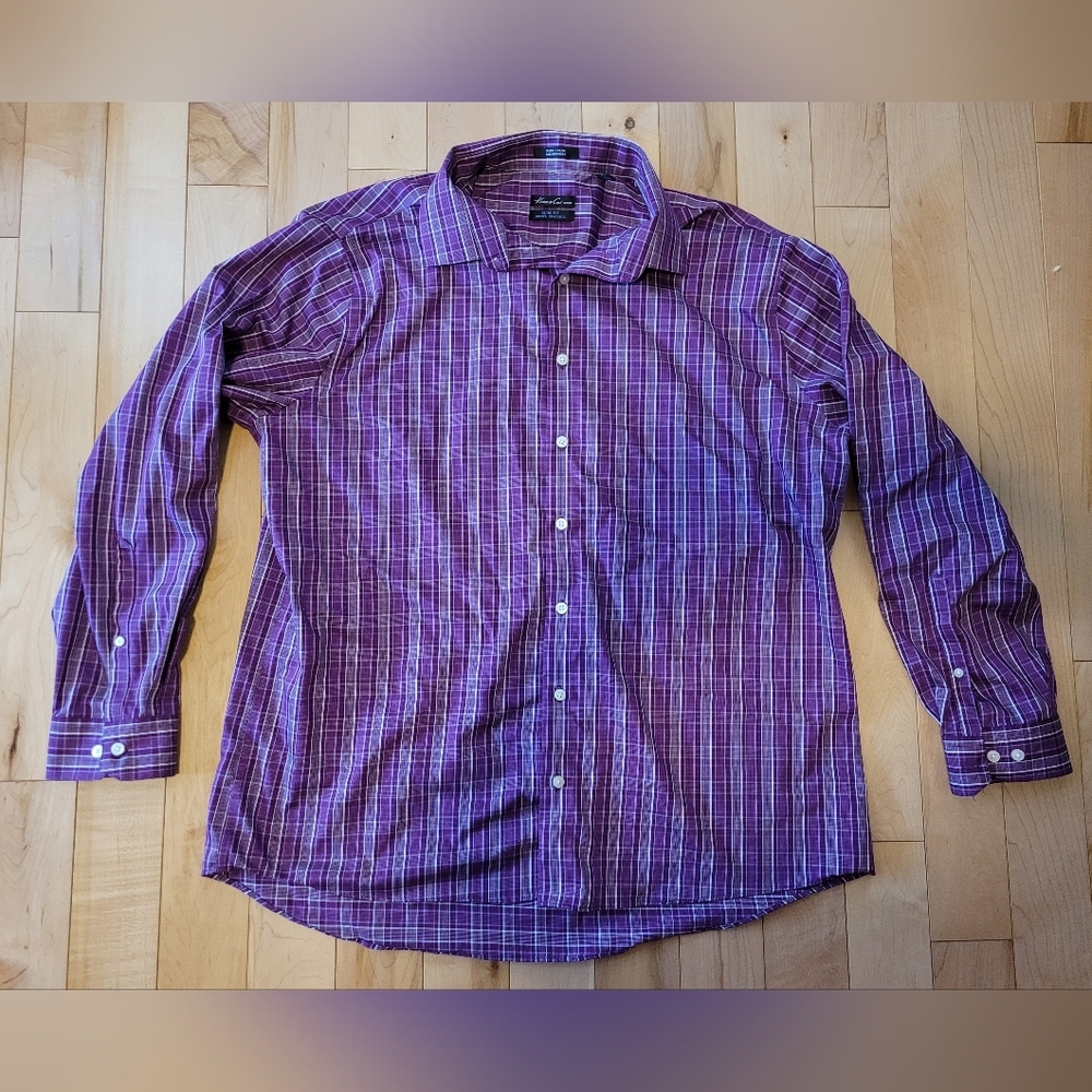 Kenneth Cole New York men's size XL (neck size 18) slim fit button up shirt